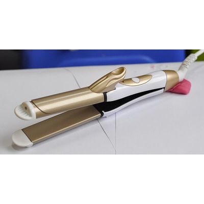 Logo personalizzato 2 in 1 Crimper per capelli Strappatore e Curling Iron personalizzato